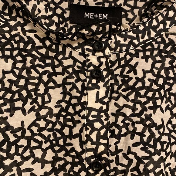 ME+EM Silk/Cotton Abstract Print Blouse - Picture 10 of 13